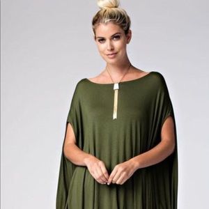 RED Poncho Shirt/Dress